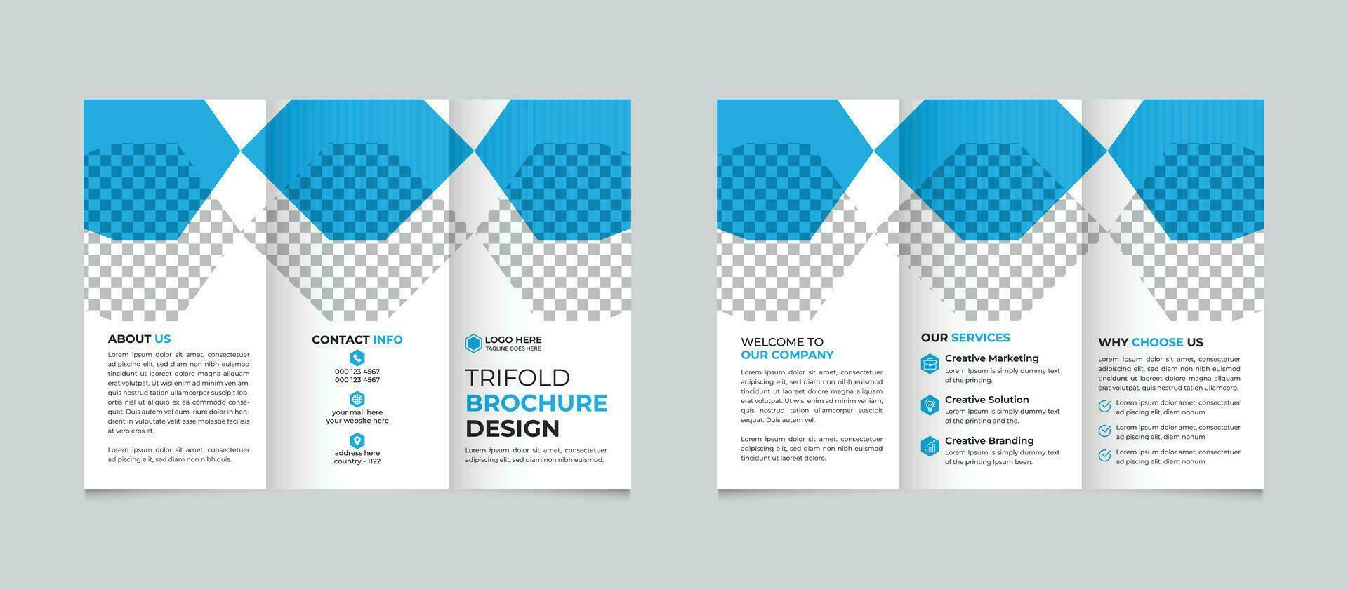 korporativ modern minimal Geschäft dreifach Broschüre Design Vorlage zum Ihre Unternehmen kostenlos Vektor
