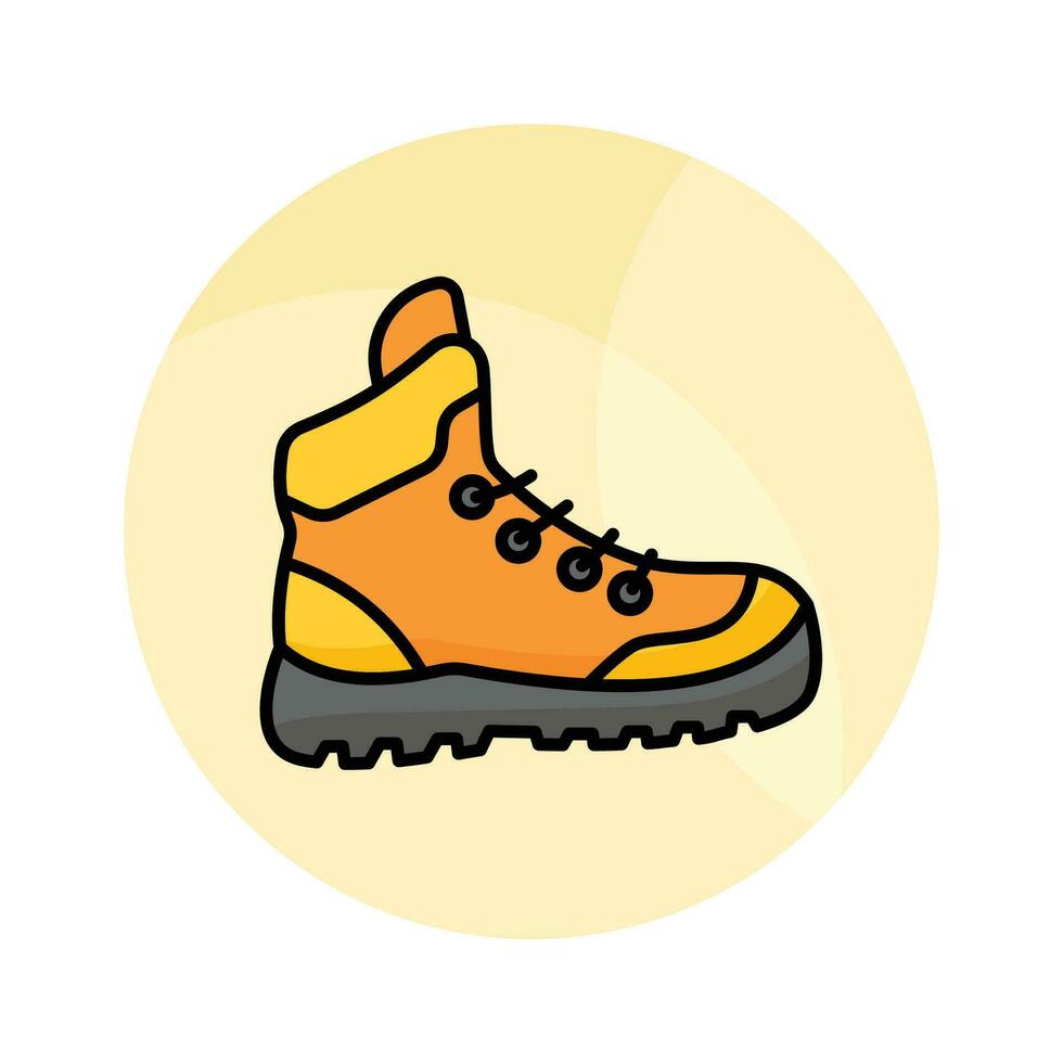 ein editierbar Vektor Design von Wandern Stiefel, Prämie Symbol von Wandern Schuh