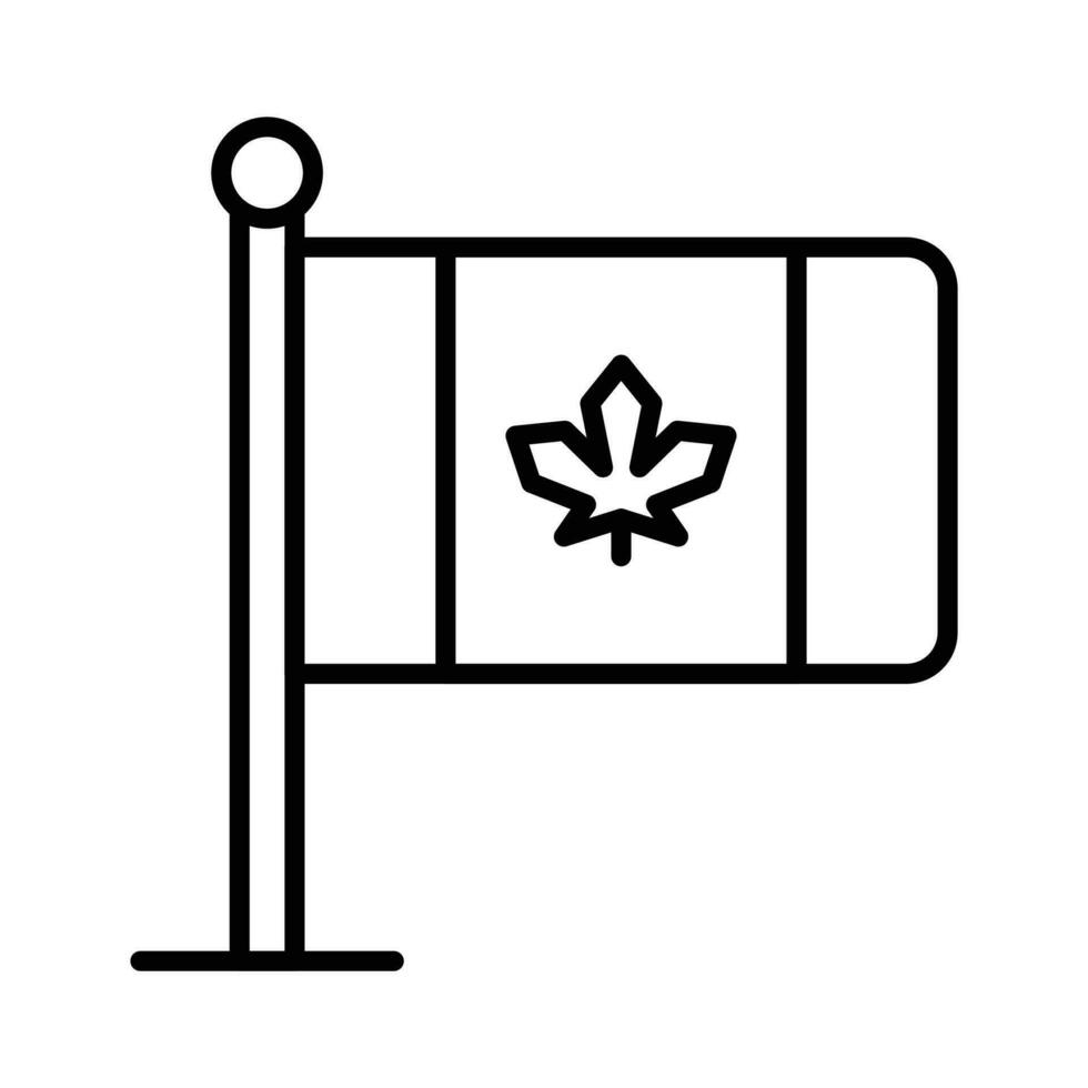 greifen diese schön entworfen Symbol von kanadisch Flagge im modisch Stil vektor