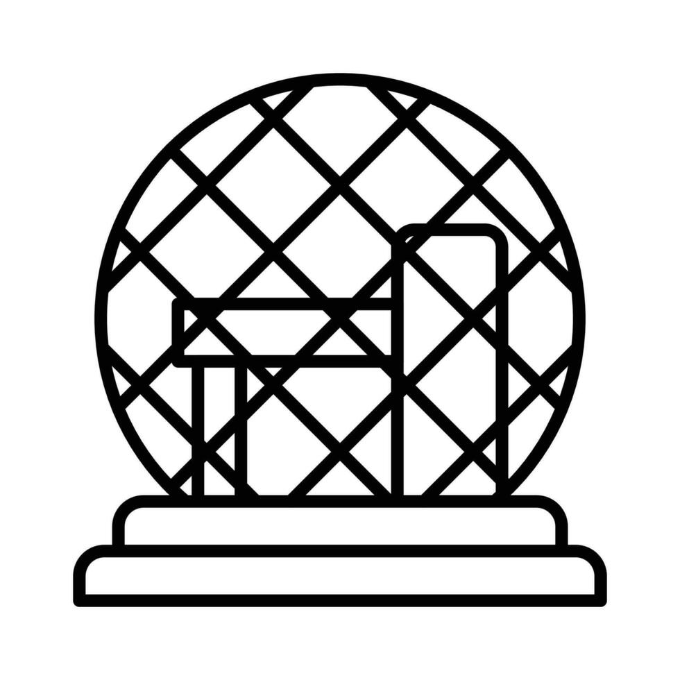 ein Symbol von Montreal Biosphäre im modern Stil, Prämie Vektor