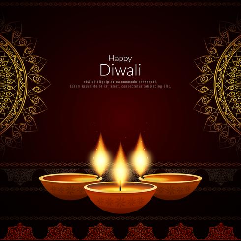 Abstrakt dekorativa Happy Diwali bakgrund vektor