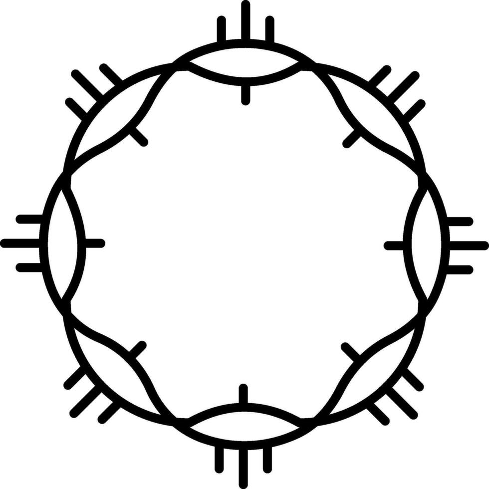 linje konst illustration av krona av taggar ikon. vektor