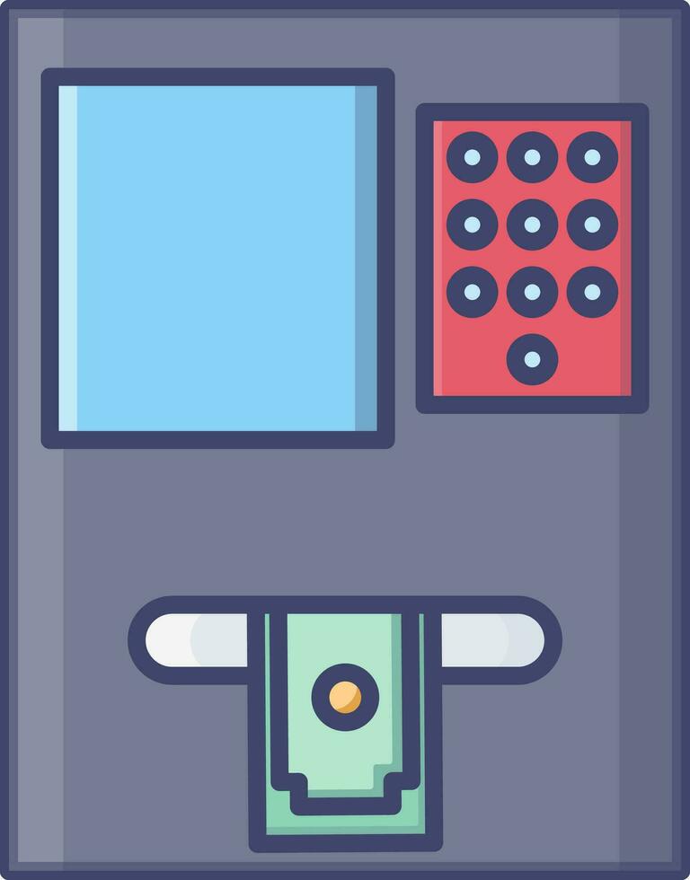 Bankomat maskin ikon i grå Färg. vektor