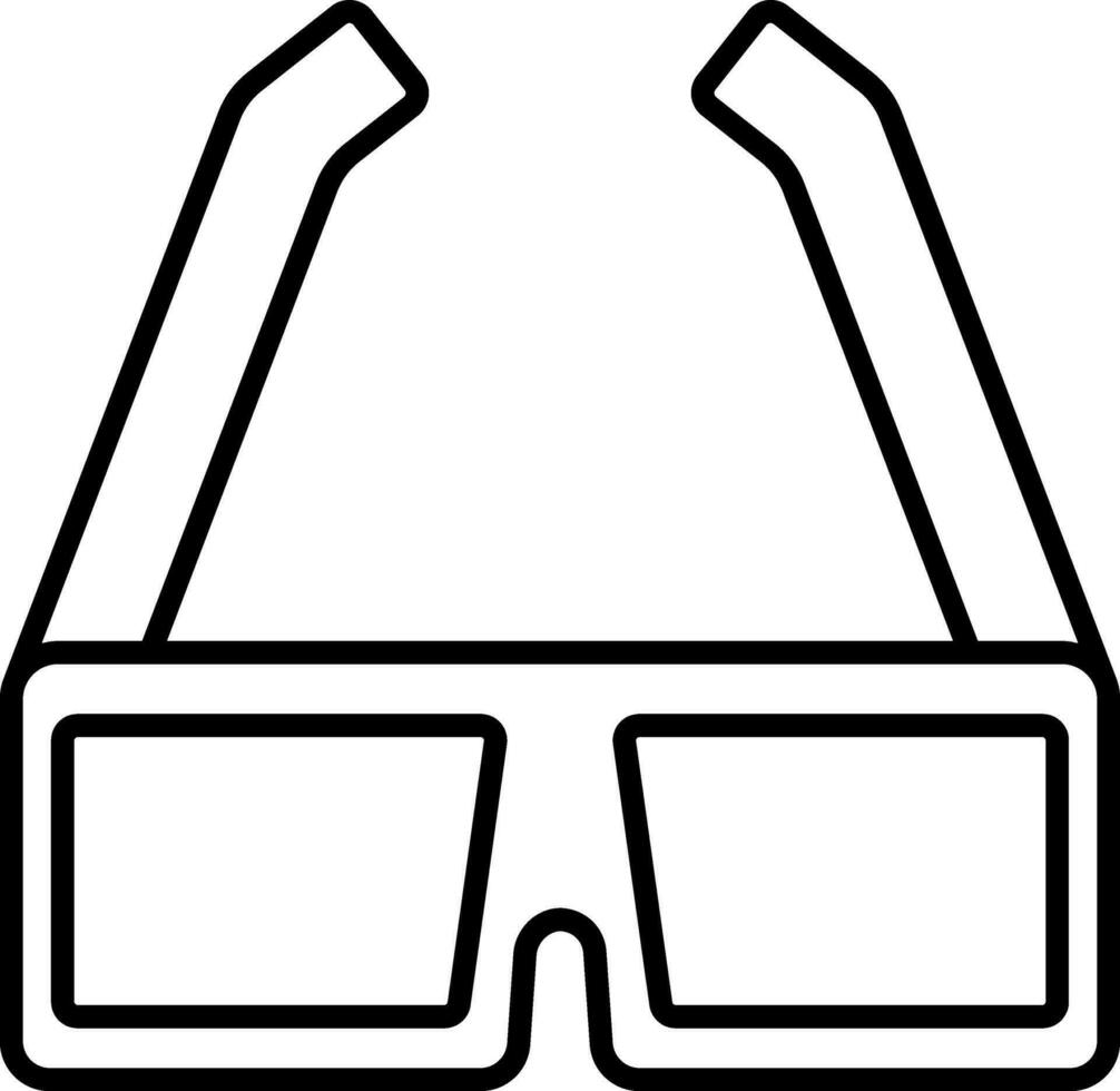 Auge Brille Symbol im schwarz Umriss. vektor