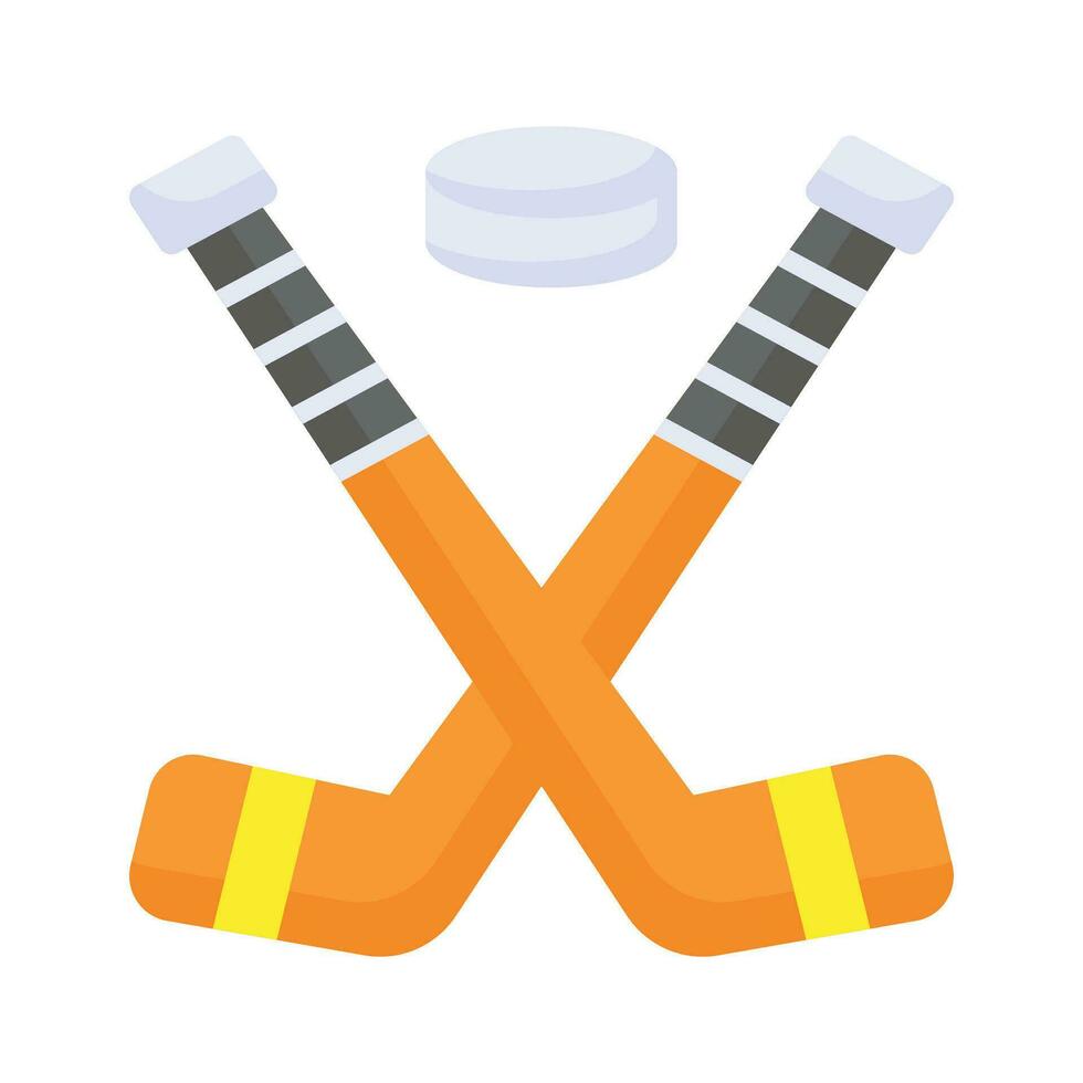 trendig ikon av is hockey i redigerbar stil, lätt till använda sig av och ladda ner vektor