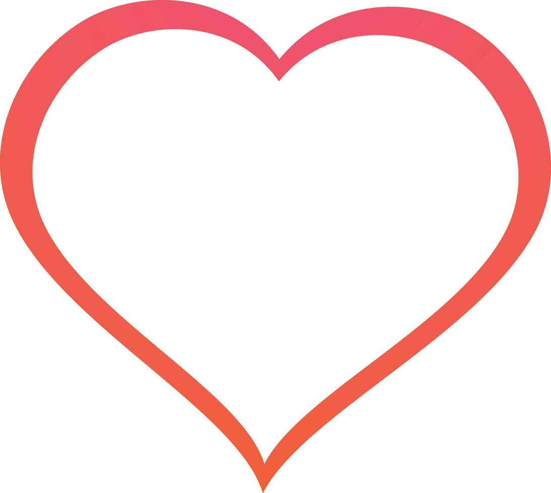 illustration av skön röd hjärta, vektor kärlek symbol eller tecken.