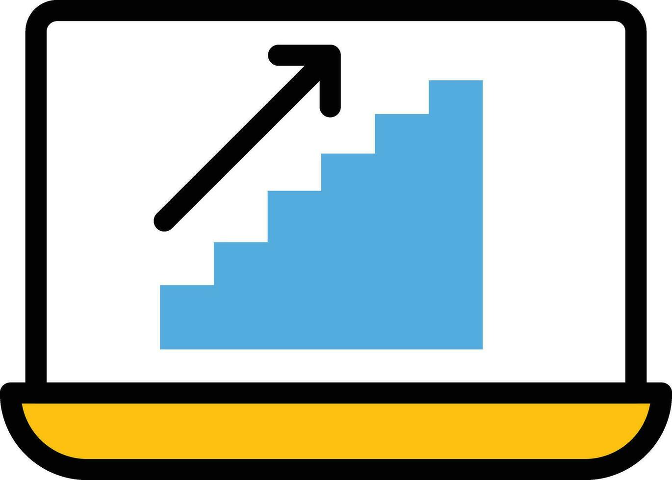 diagrammvektorillustration auf einem hintergrund. hochwertige symbole. vektorikonen für konzept und grafikdesign. vektor