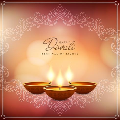 Abstrakter schöner glücklicher Diwali-Festivalhintergrund vektor