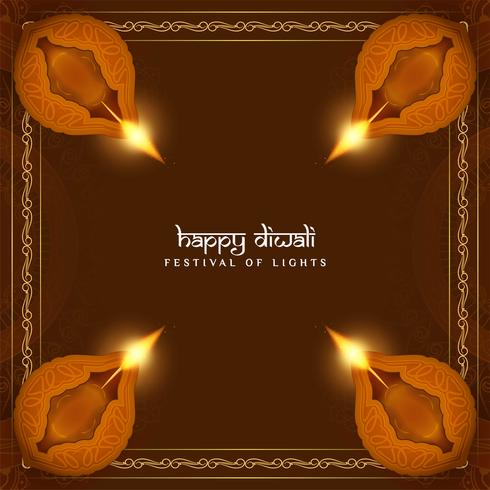 Abstrakt Glad Diwali festival hälsning bakgrund vektor