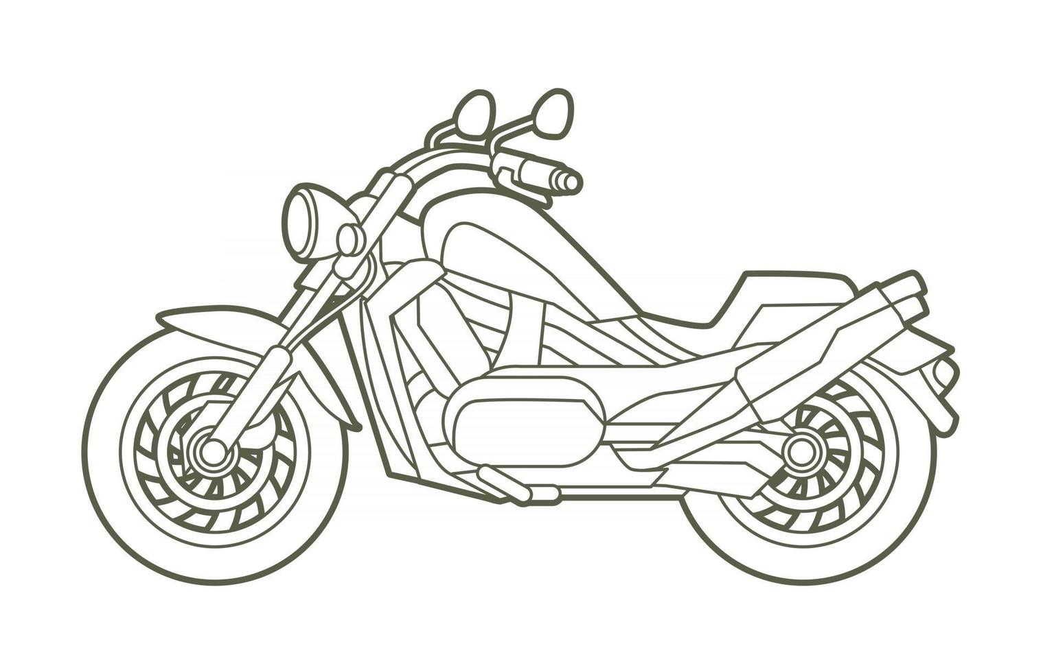 skissera motorcykel motorhack vektor