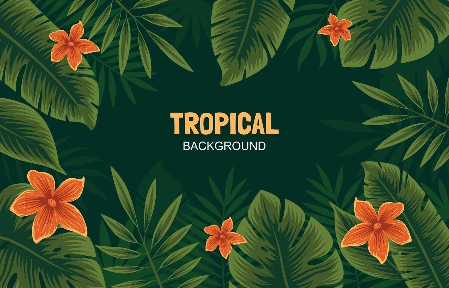 tropischer Hintergrund des Dschungels vektor