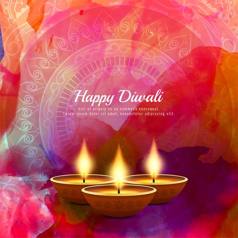 Abstrakt dekorativa Happy Diwali bakgrund vektor