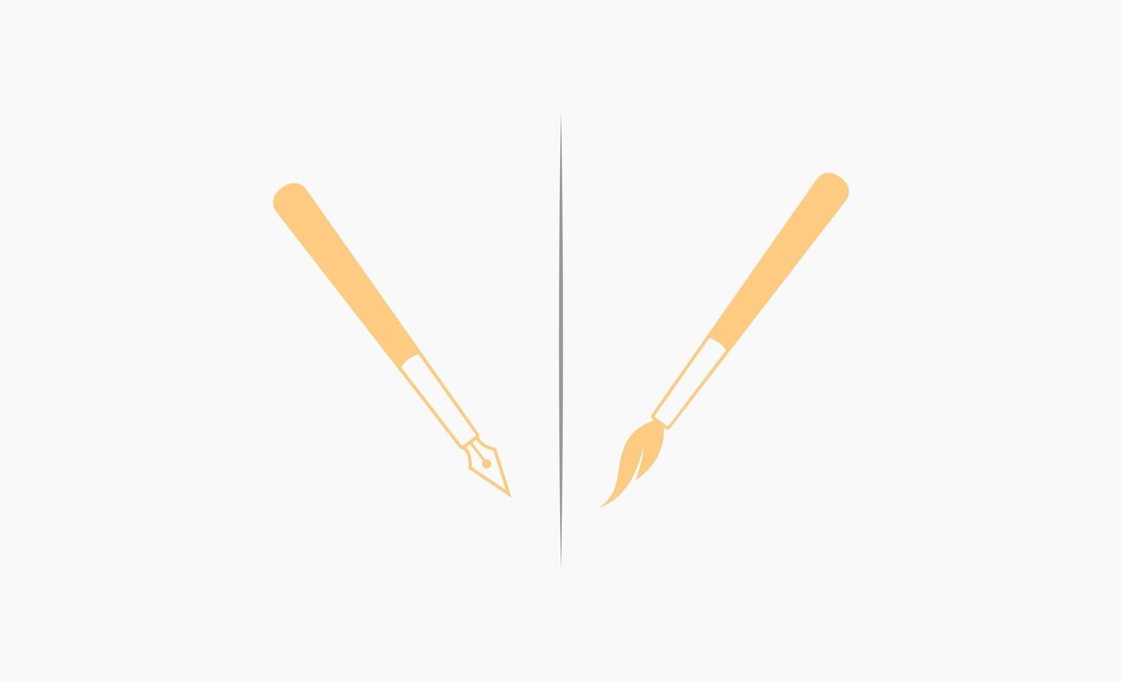 Pinsel und Brunnen Symbol Clipart Design Vektor-Illustration vektor