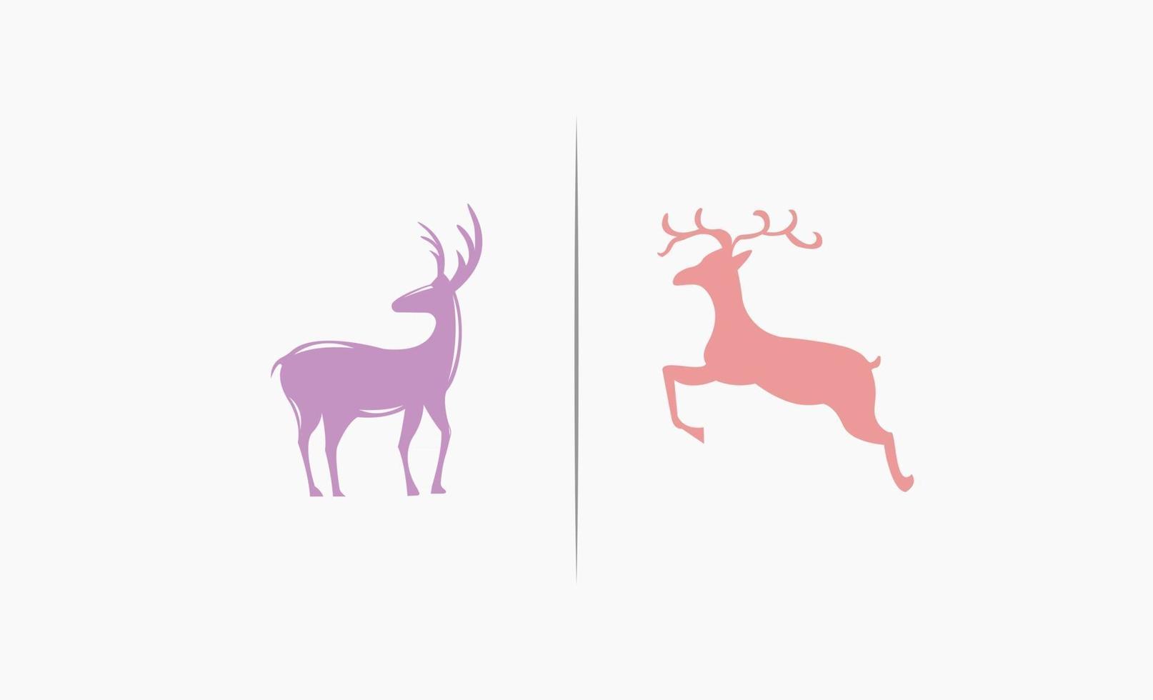 Rentier oder Hirsch Clipart Icon Design Vektor