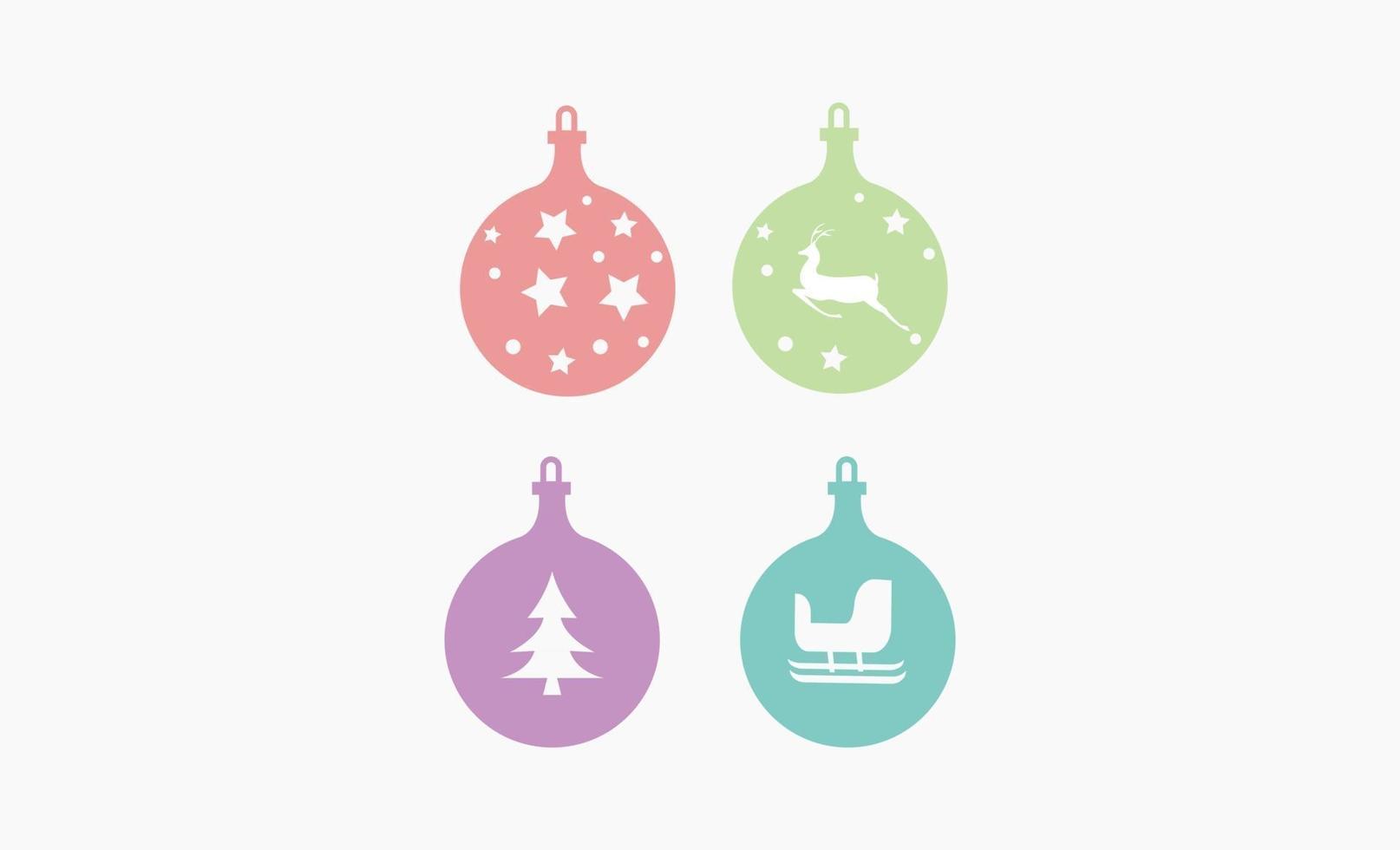 Weihnachtskugel Icon Design Vektor