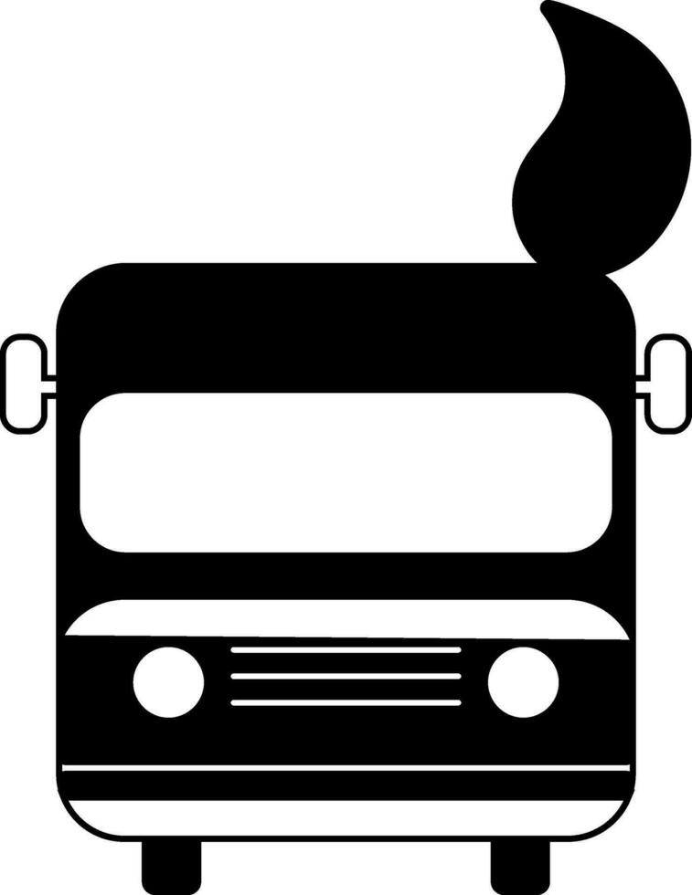 Öko Bus Symbol zum Nein Verschmutzung Konzept. vektor