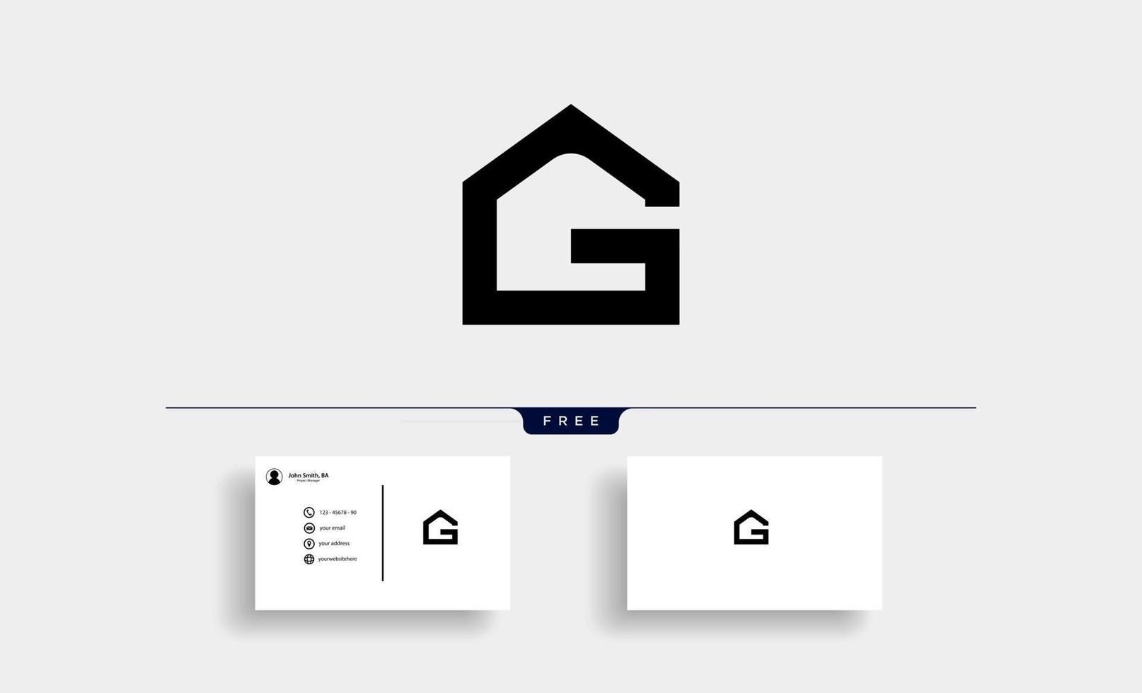 bokstaven g hus logotyp design vektorillustration vektor