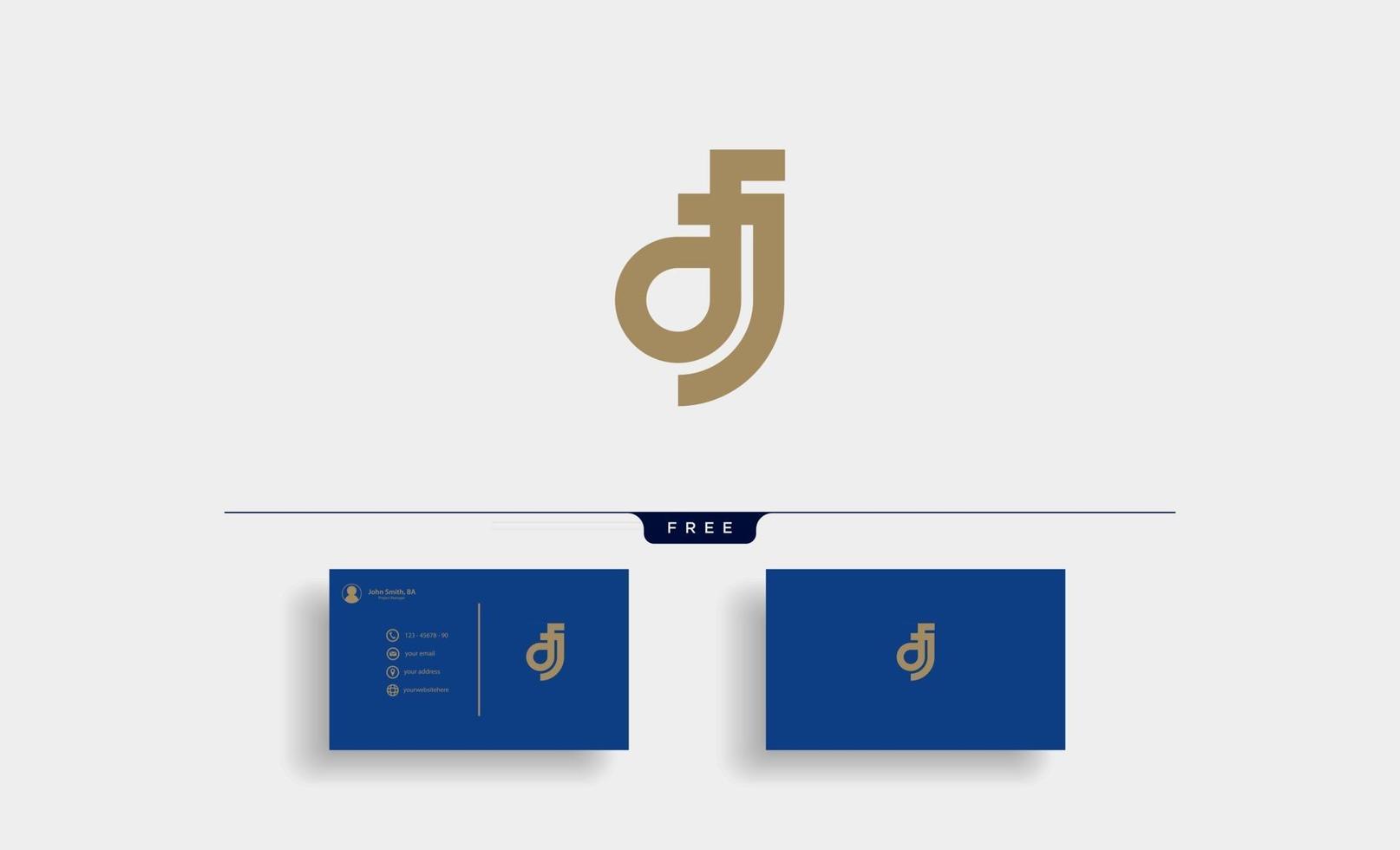brev dj monogram logo design vektorillustration vektor