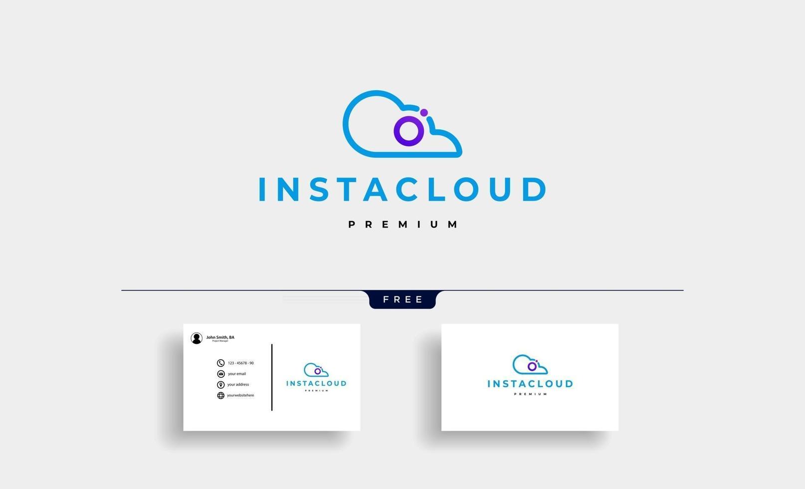 Insta Cloud Social Media Logo Symbol Vektor Design logo