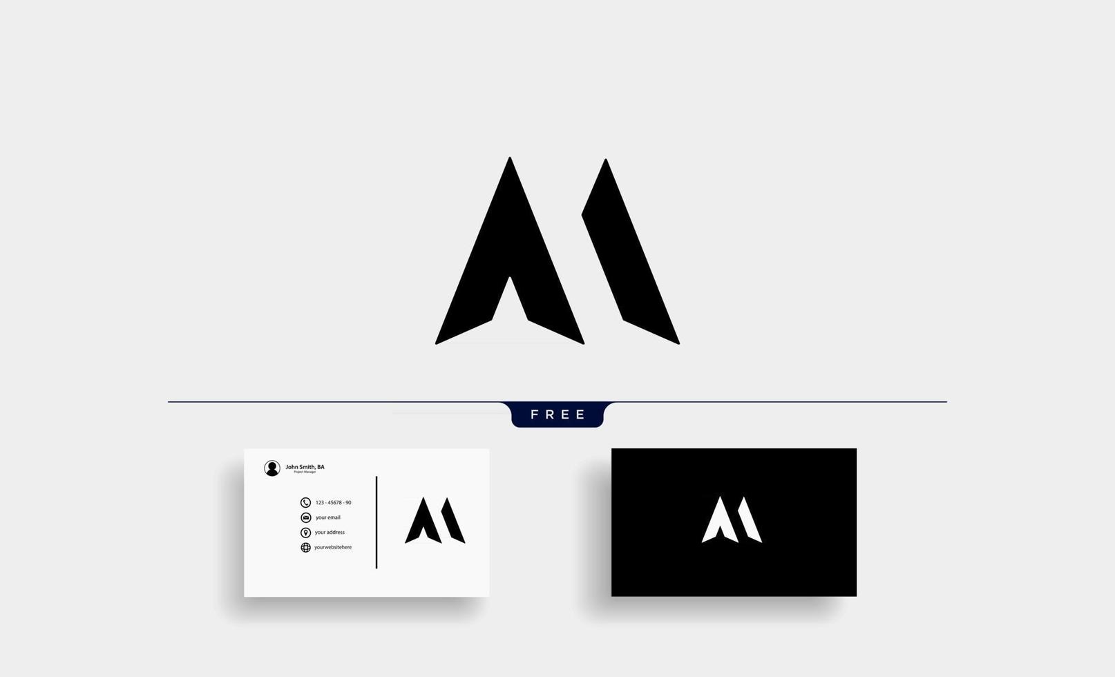 brev m am ma mm monogram logo design vektor