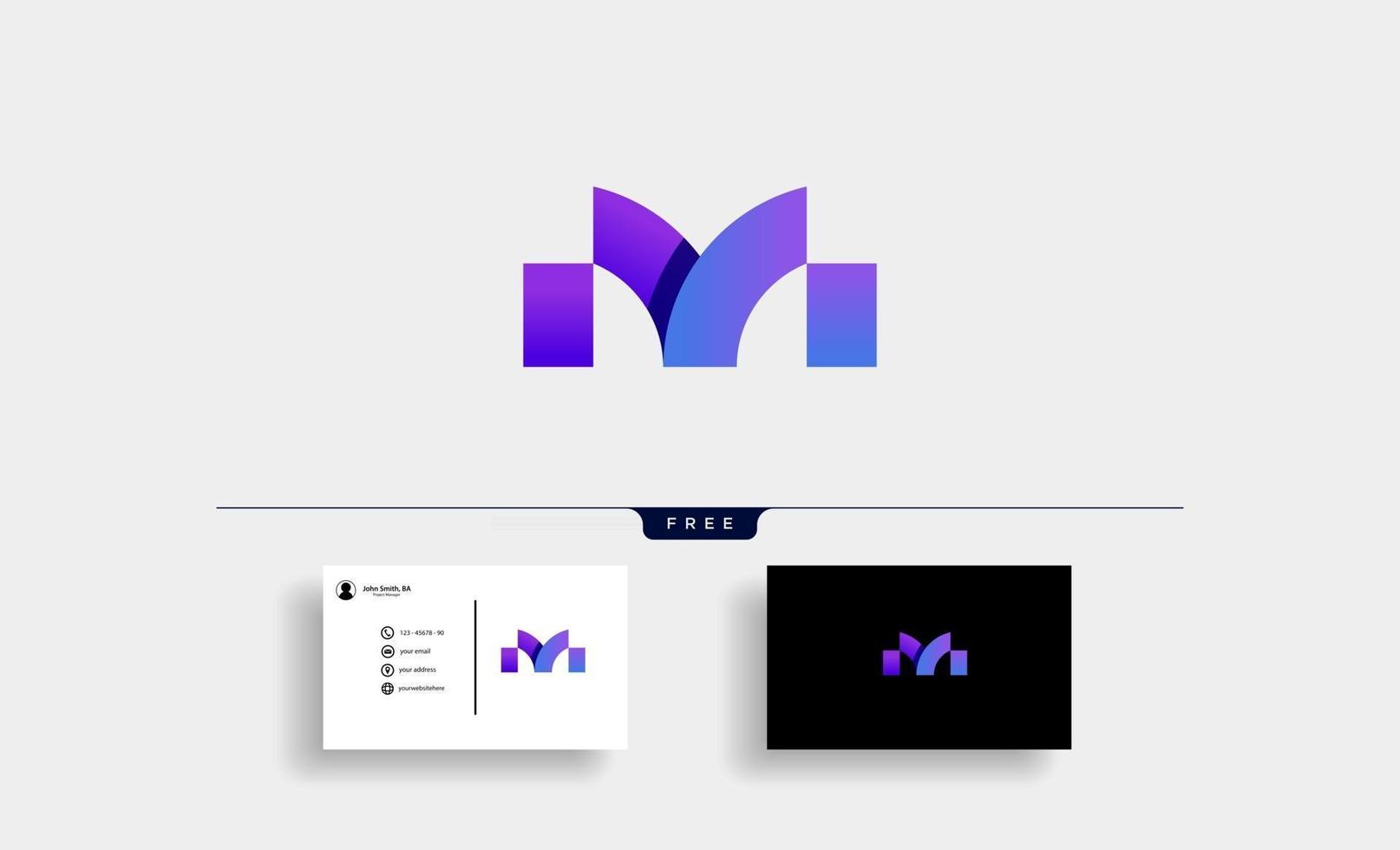 brev m modern logotyp design vektorillustration vektor