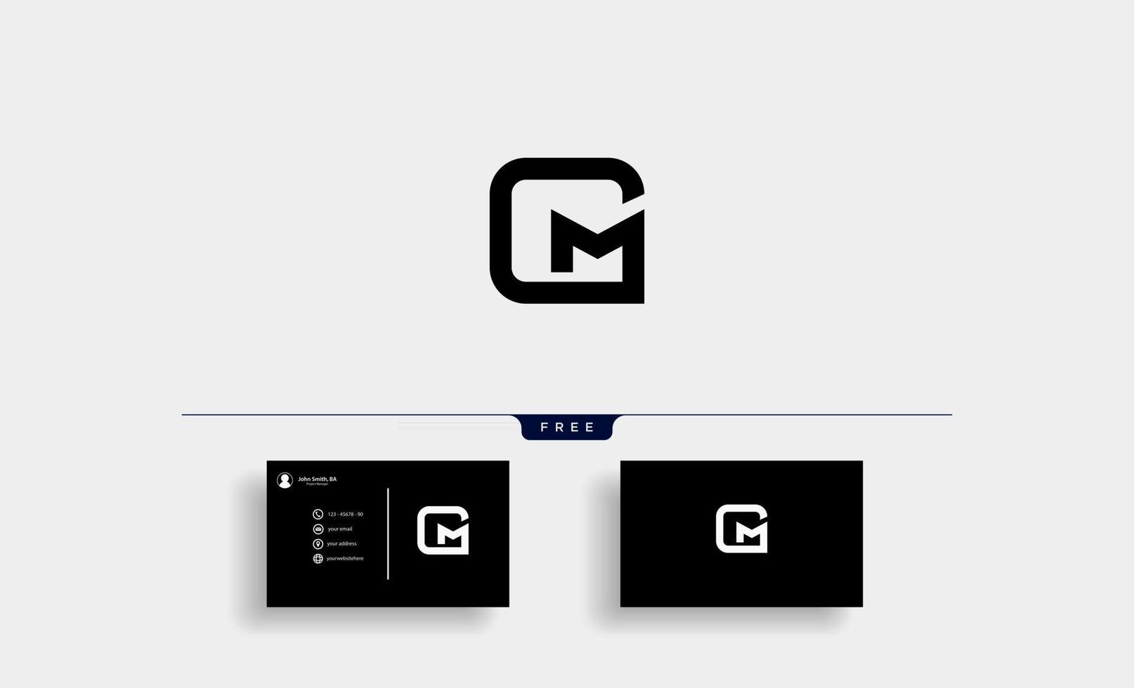 brev mg gm meddelande logo design vektorillustration vektor