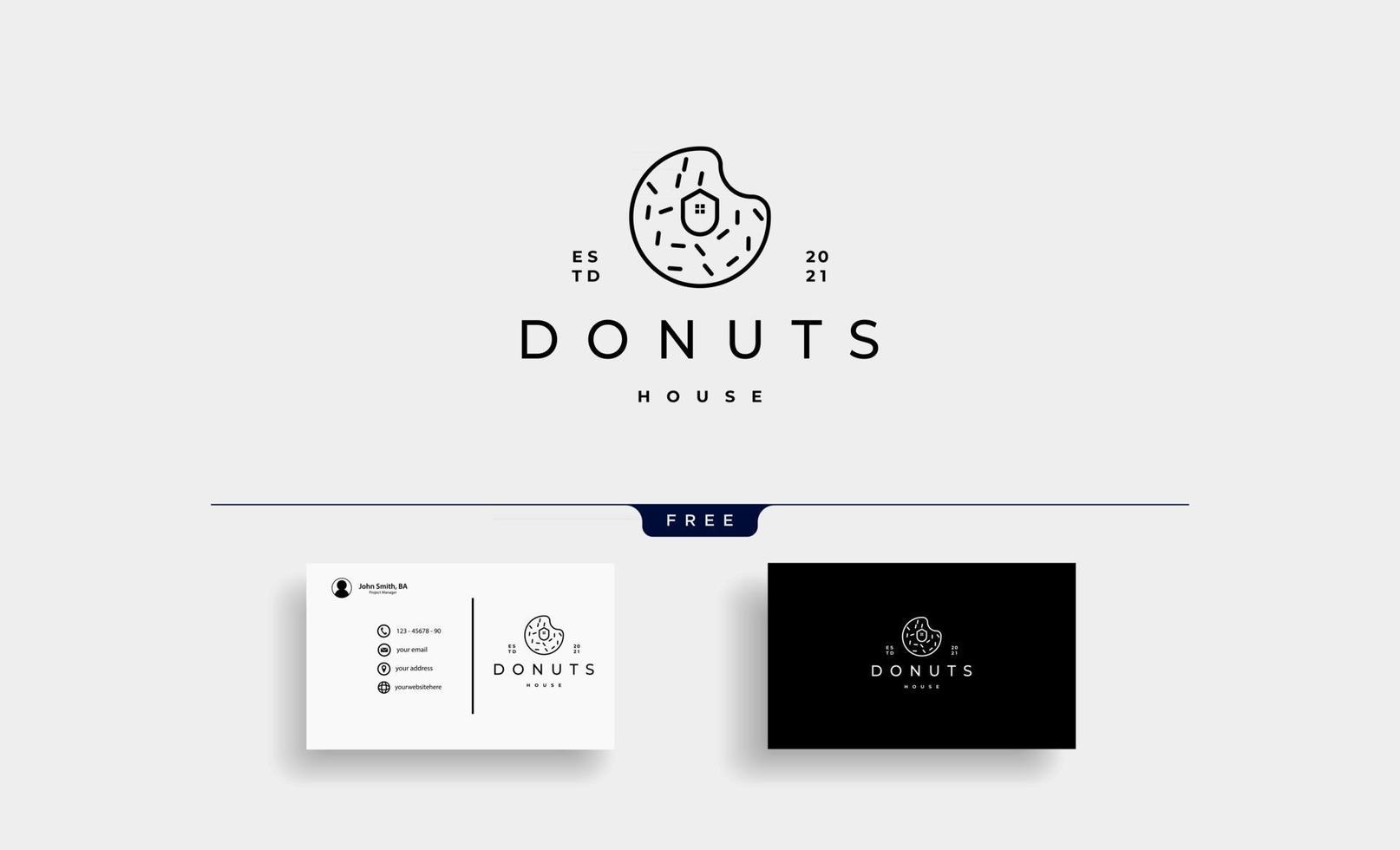 Donut-Home-Logo-Design vektor