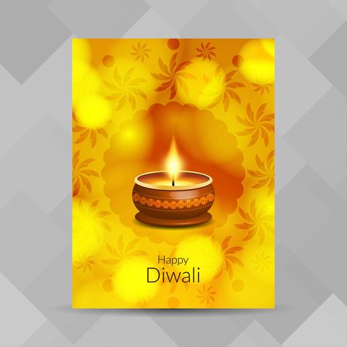 Abstraktes glückliches Diwali-Festivalbroschürendesign vektor