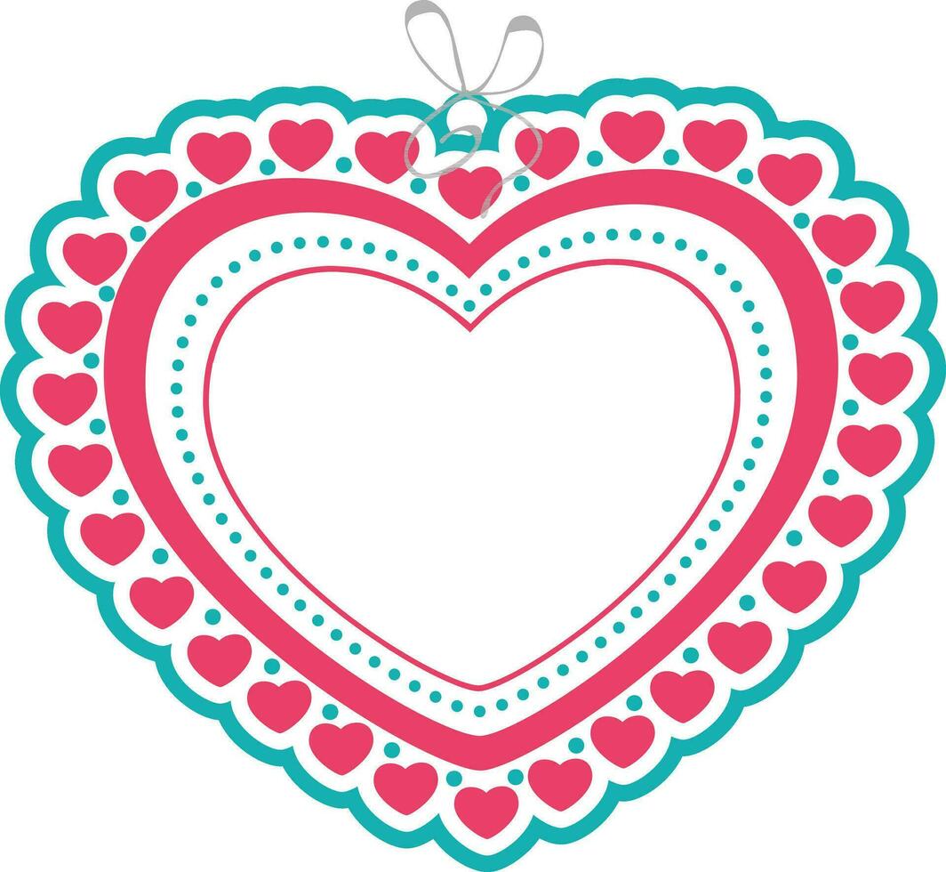 platt illustration av dekorativ hjärta. vektor