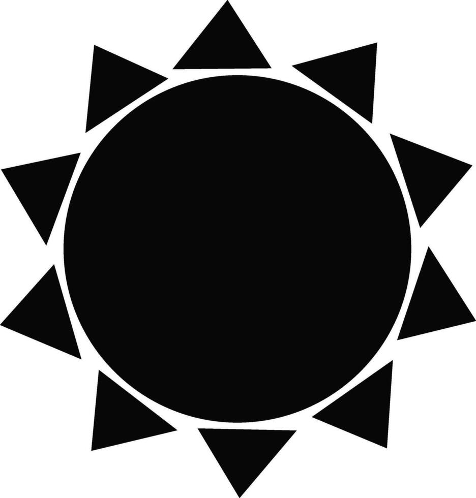 Illustration von ein Sonne im eben Stil. vektor