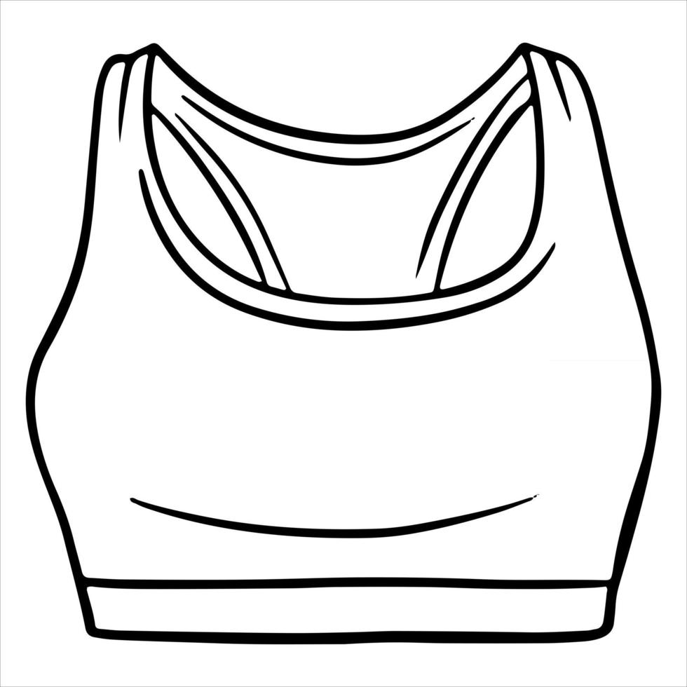 Top für Fitness-Trainingsanzug Obermaterial für Fitness- und Yoga-Kurse im Cartoon-Stil vektor