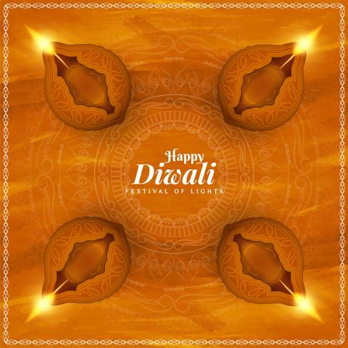 Abstrakt Glad Diwali Indisk festival bakgrund vektor