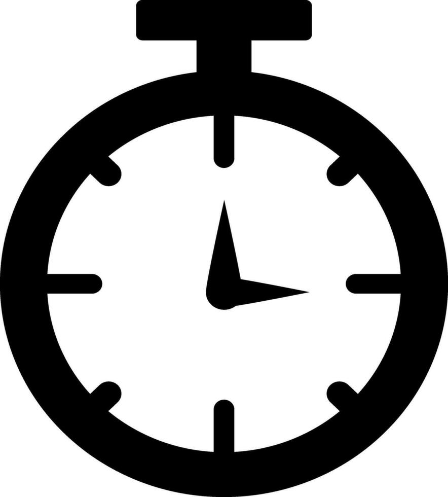 Alarm Uhr oder halt Uhr Symbol. vektor