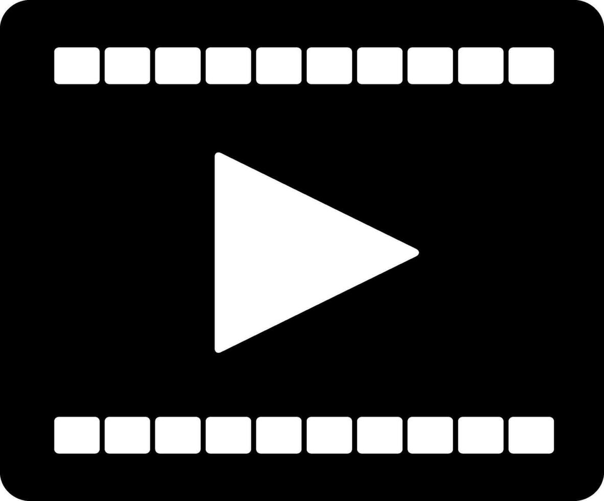 platt illustration av en video ikon. vektor