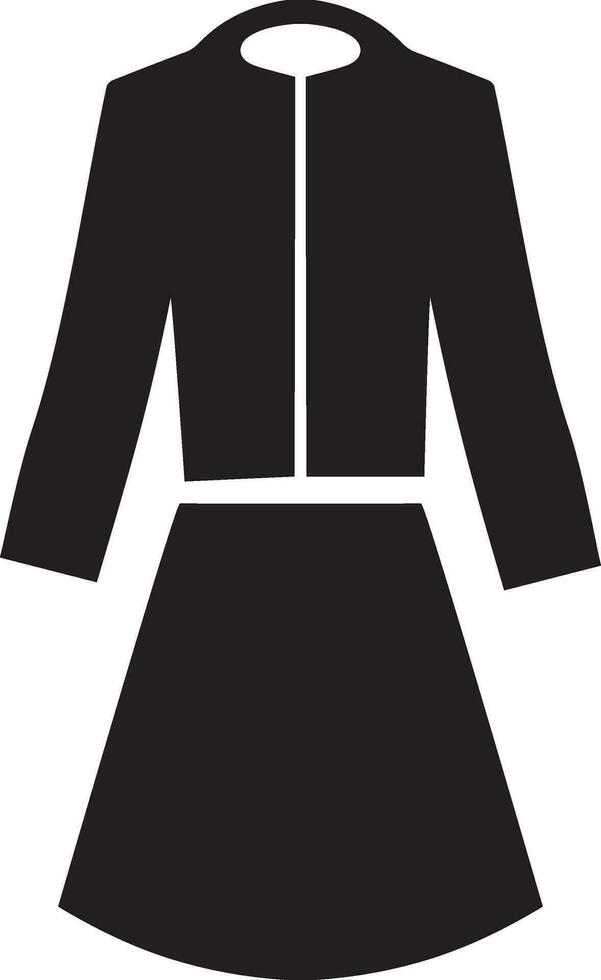 Vektor Damen Kleid Symbol im eben Stil.
