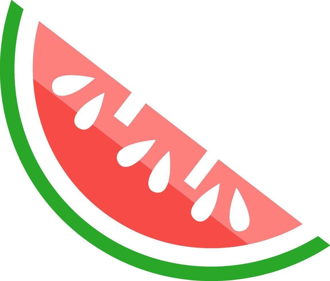 platt illustration av skivad vattenmelon. vektor