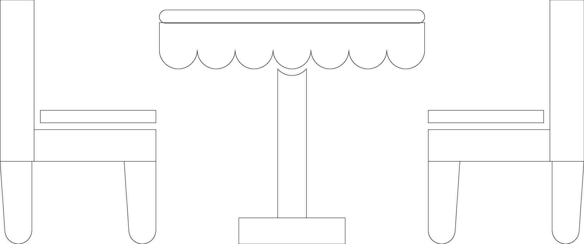 tabell, stol ikon eller restaurang se. vektor