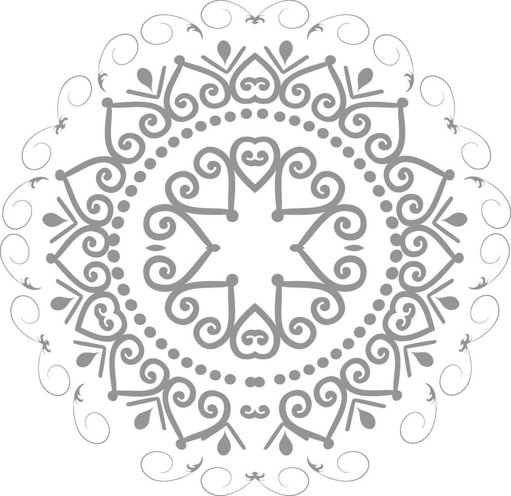 illustration av skön blommig mandala design. vektor