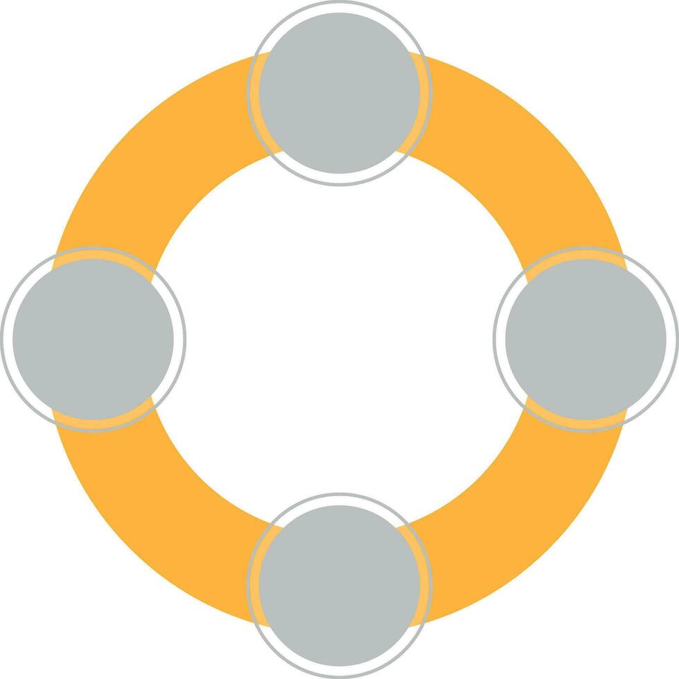 platt cirkel infographic element. vektor