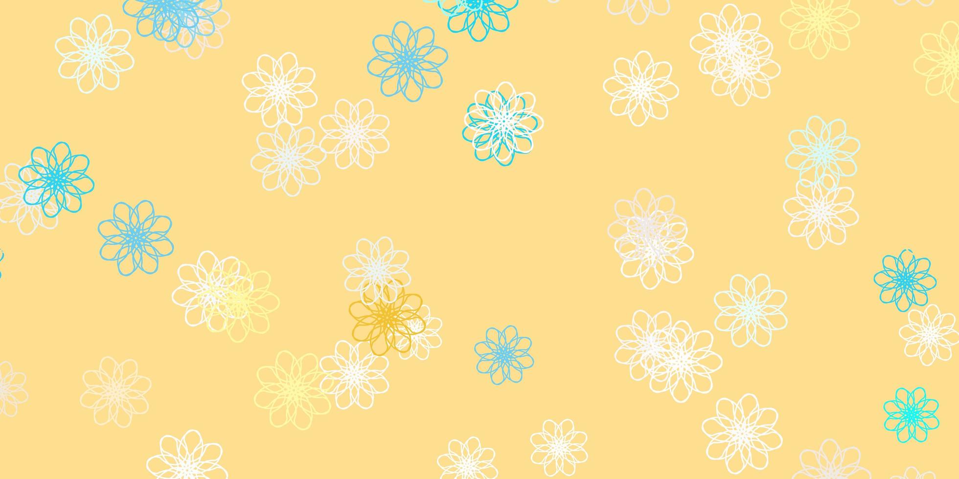 hellblau gelb Vektor natürliche Kunstwerke mit Blumen