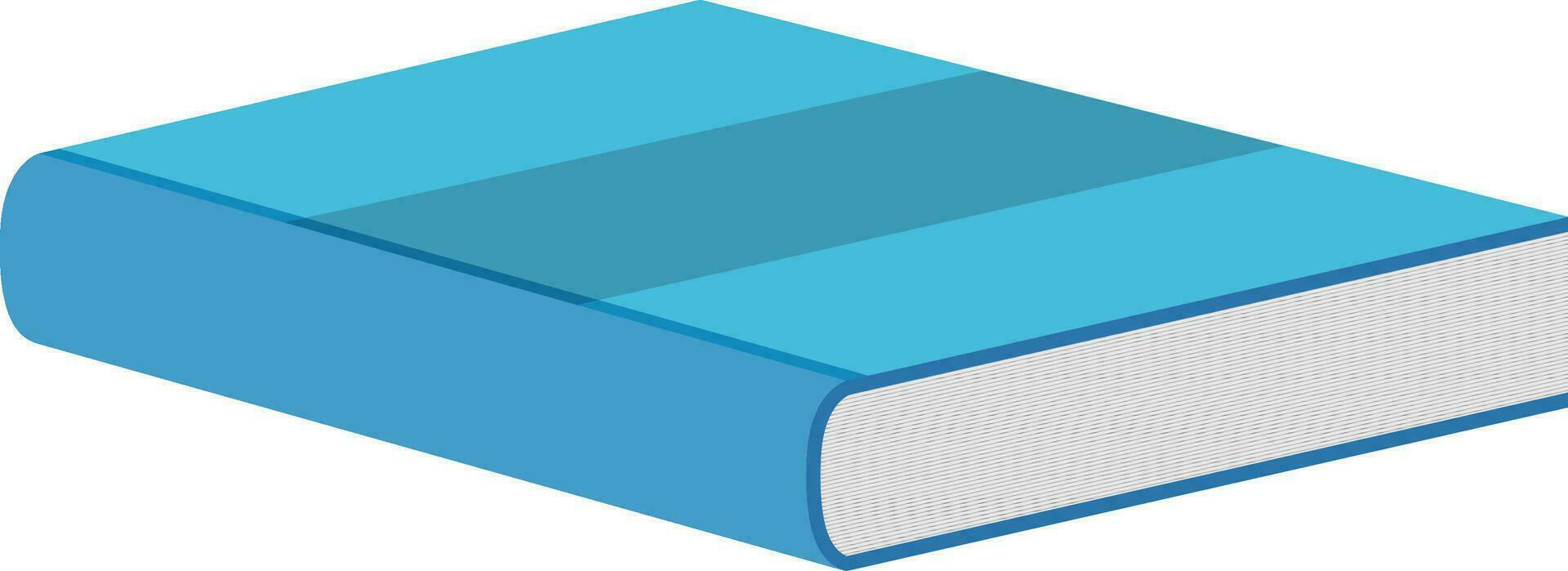 illustration av stängd bok i himmel blå Färg. vektor