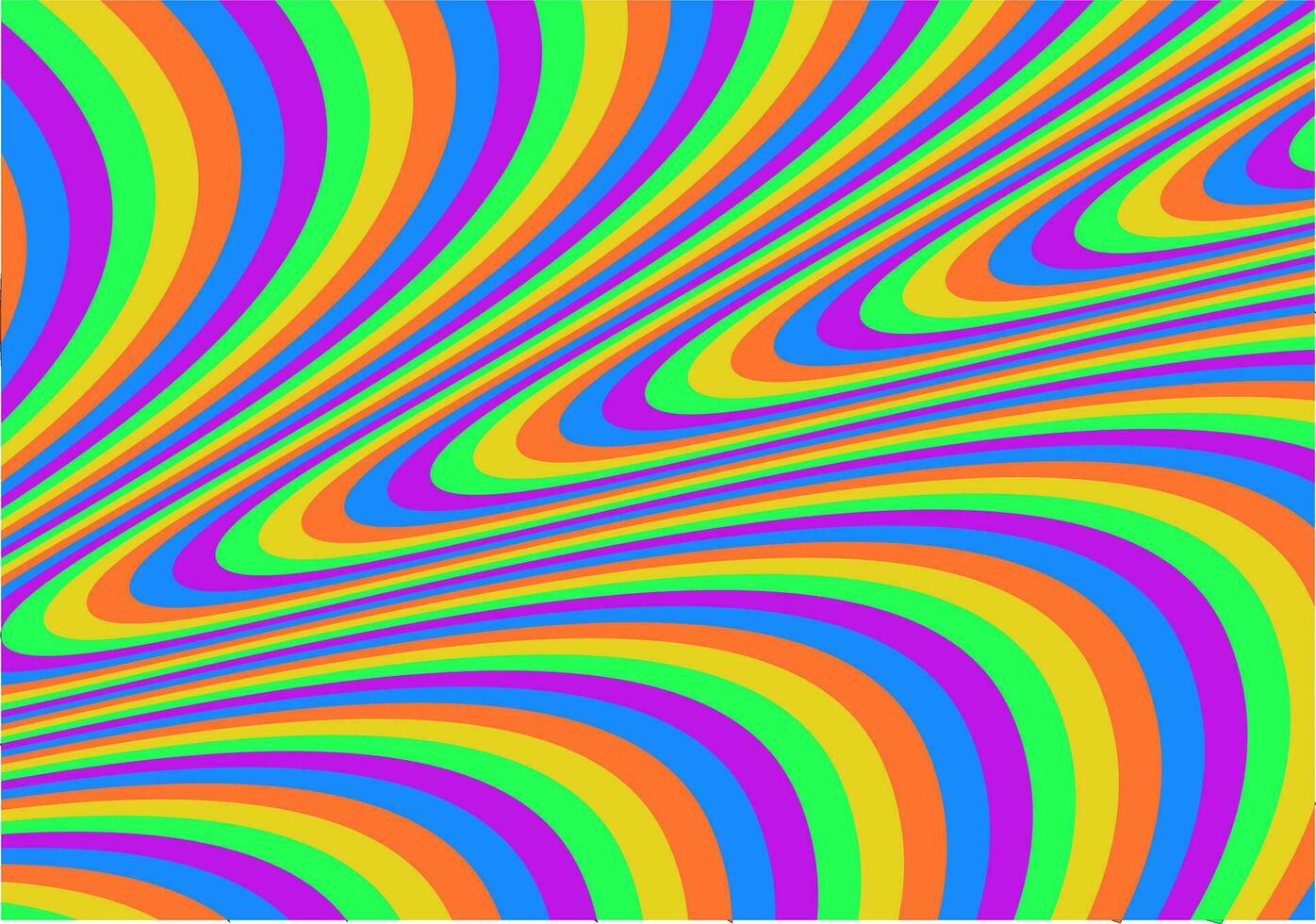 groovig Hippie Hintergrund. retro wellig Muster. abstrakt psychedelisch Hintergrund. Vektor Illustration