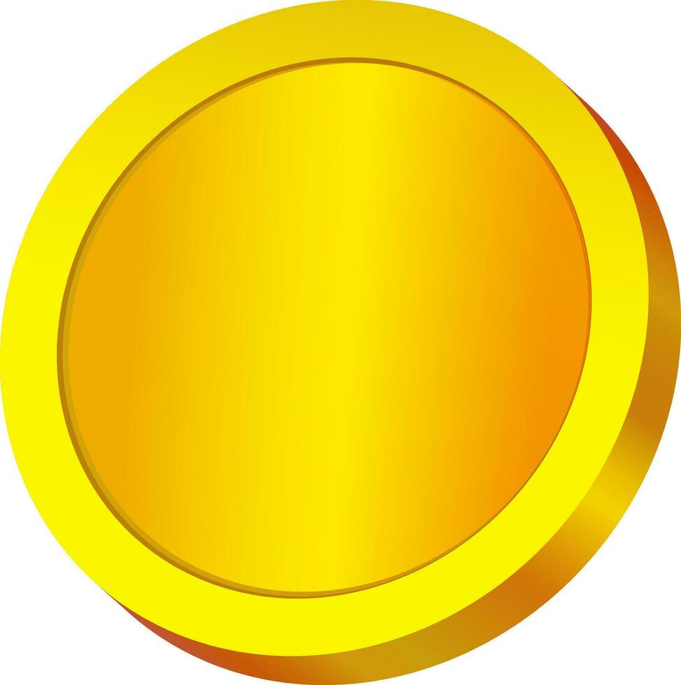 golden Farbe von Münze zum Kasino Konzept im isoliert. vektor