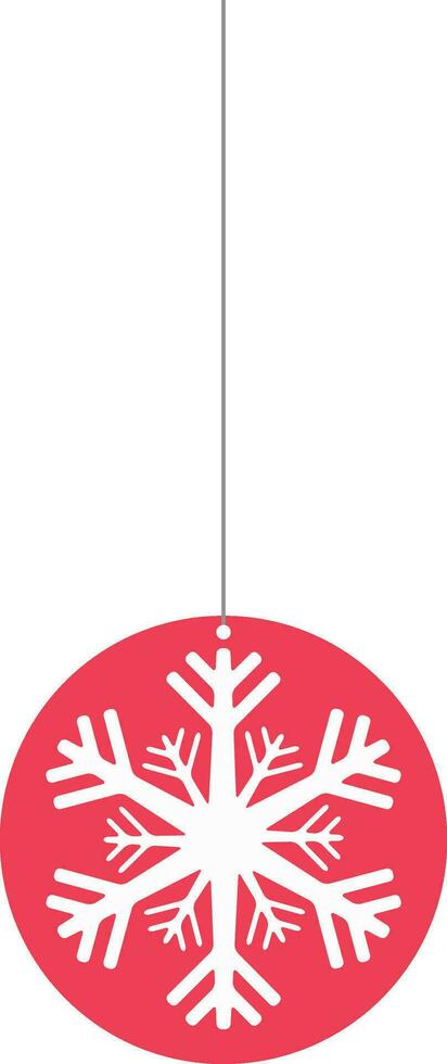 Weihnachten Ball mit Schneeflocke Symbol. vektor