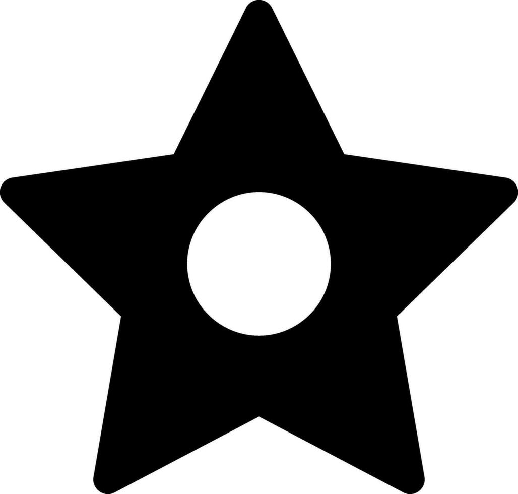 gehen von Ruhm Star schwarz und Weiß Symbol. vektor