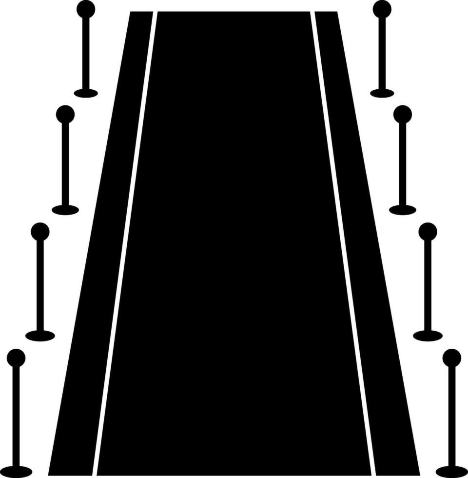 Barriere Symbol zum Eintrag im Kino Halle. vektor