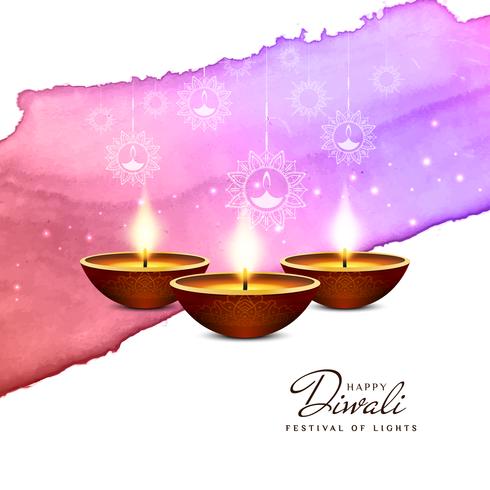 Abstrakter schöner glücklicher Diwali-Festival-Grußhintergrund vektor