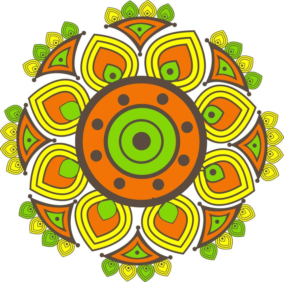 kreativ färgrik blommig mandala design. vektor