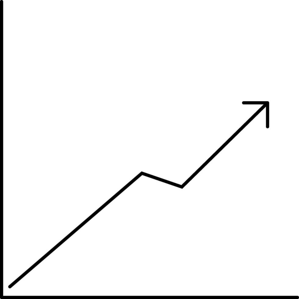 platt illustration av tillväxt pil. vektor