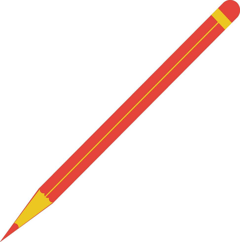 orange och gul penna i platt stil. vektor